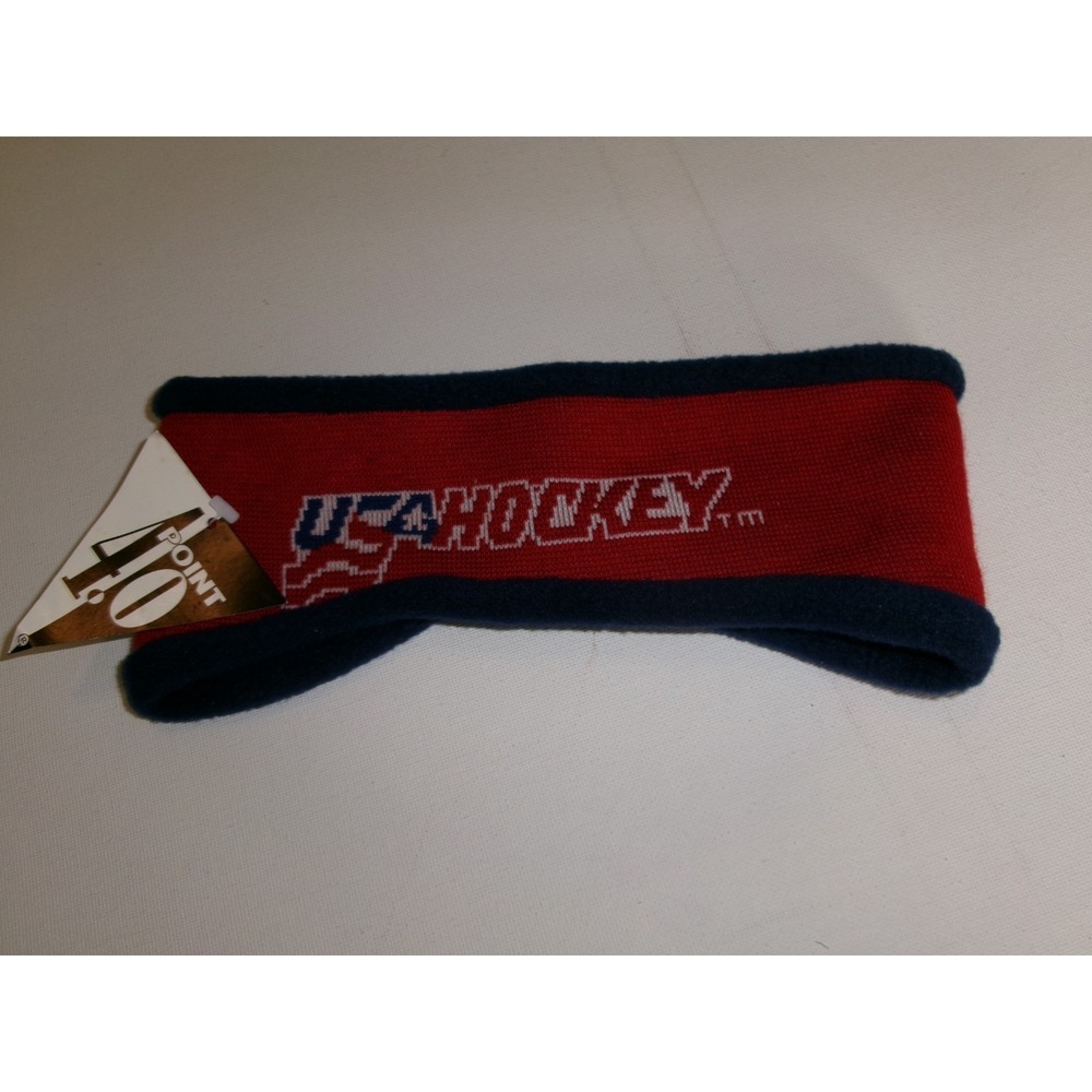 USA HOCKEY HEADBAND WINTER 00S Y2K HAT CAP VINTAGE DEATOCK H3